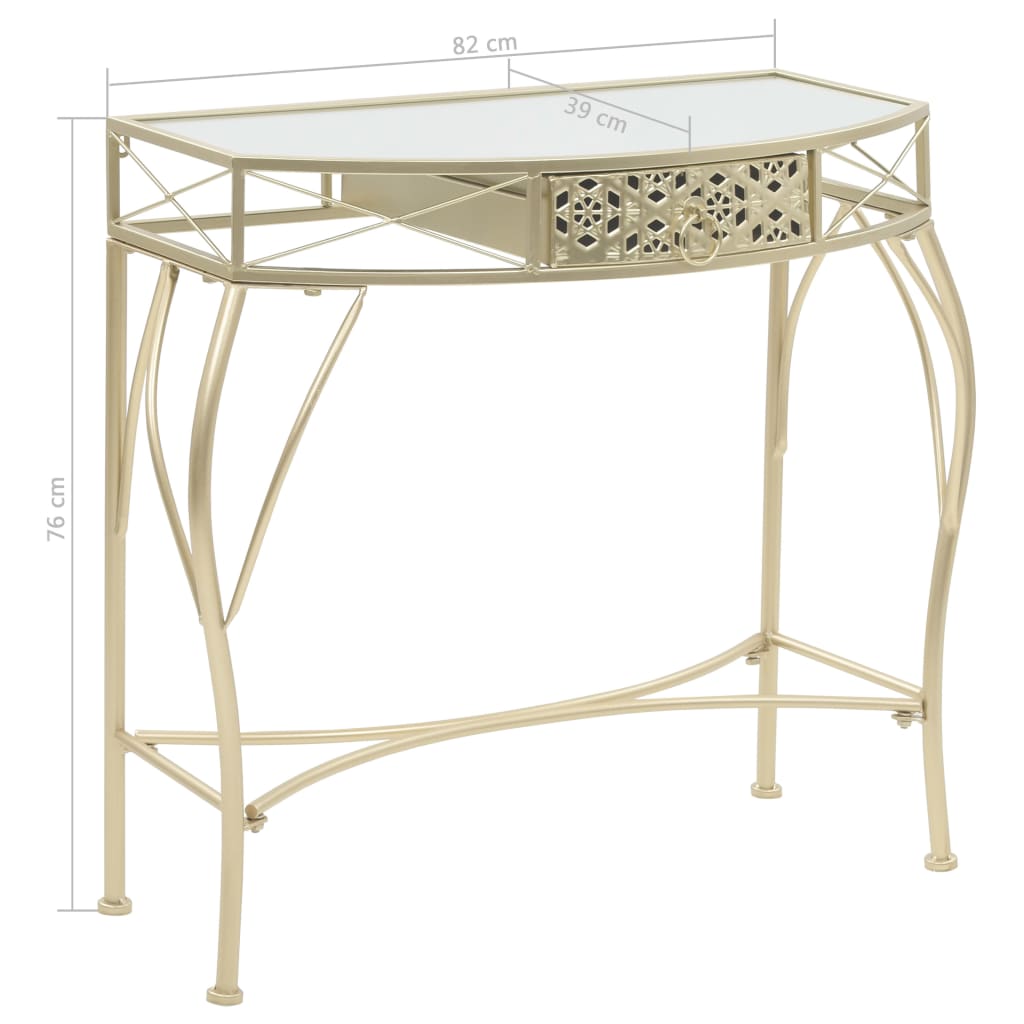 vidaXL Beistelltisch Französischer Stil Metall 82x39x76 cm Golden