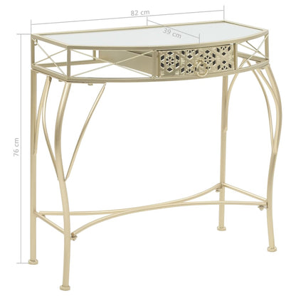 vidaXL Beistelltisch Französischer Stil Metall 82x39x76 cm Golden
