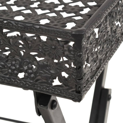vidaXL Beistelltisch Klappbar Vintage Metall 58 x 35 x 72 cm Schwarz