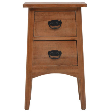 vidaXL Table de chevet en pin massif 40x29x68 cm marron