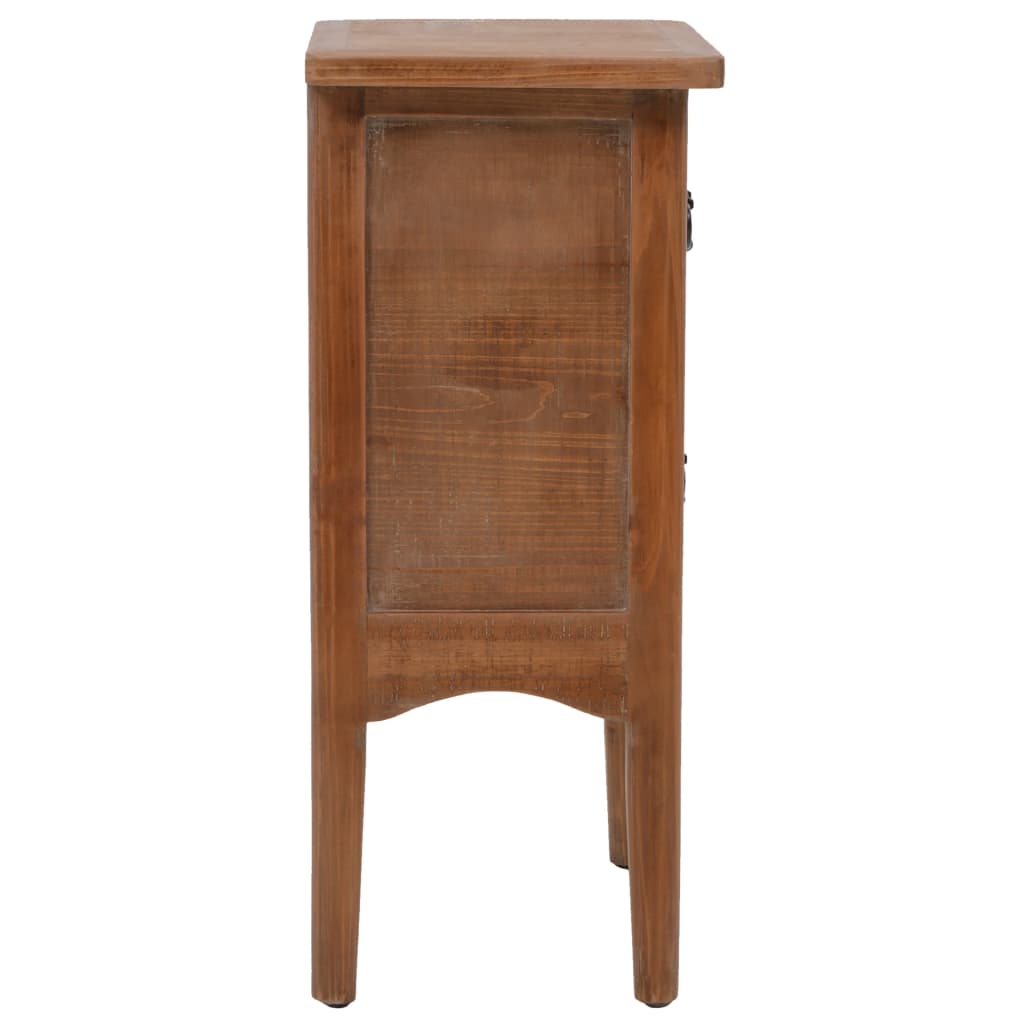 vidaXL Table de chevet en pin massif 40x29x68 cm marron