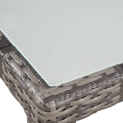 vidaXL Ensemble de salle à manger de jardin 5 pcs avec coussins résine tressée gris