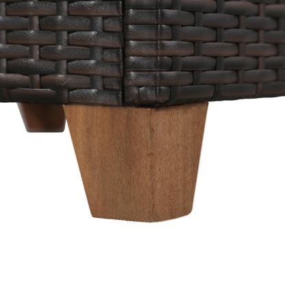 vidaXL 4-tlg. Garten-Lounge-Set mit Kissen Poly-Rattan Braun