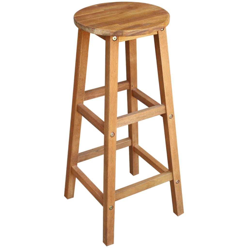 vidaXL Table de bar et tabourets (5 pcs) en bois d'acacia massif