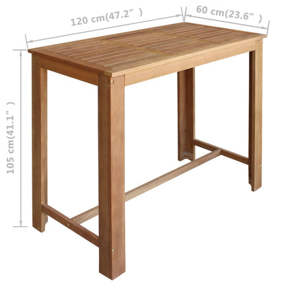 vidaXL Table de bar et tabourets (5 pcs) en bois d'acacia massif