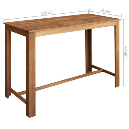 vidaXL Ensemble table et chaises de bar 7 pcs. Bois d'acacia massif