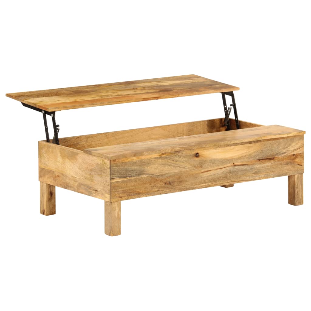 vidaXL Table basse en bois de manguier massif 110x55x35 cm