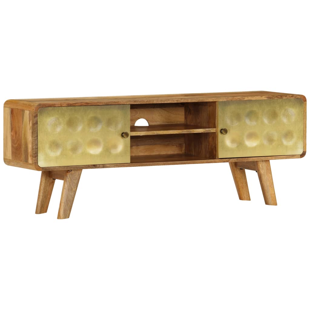 vidaXL Meuble TV en bois de manguier massif 120x30x45 cm
