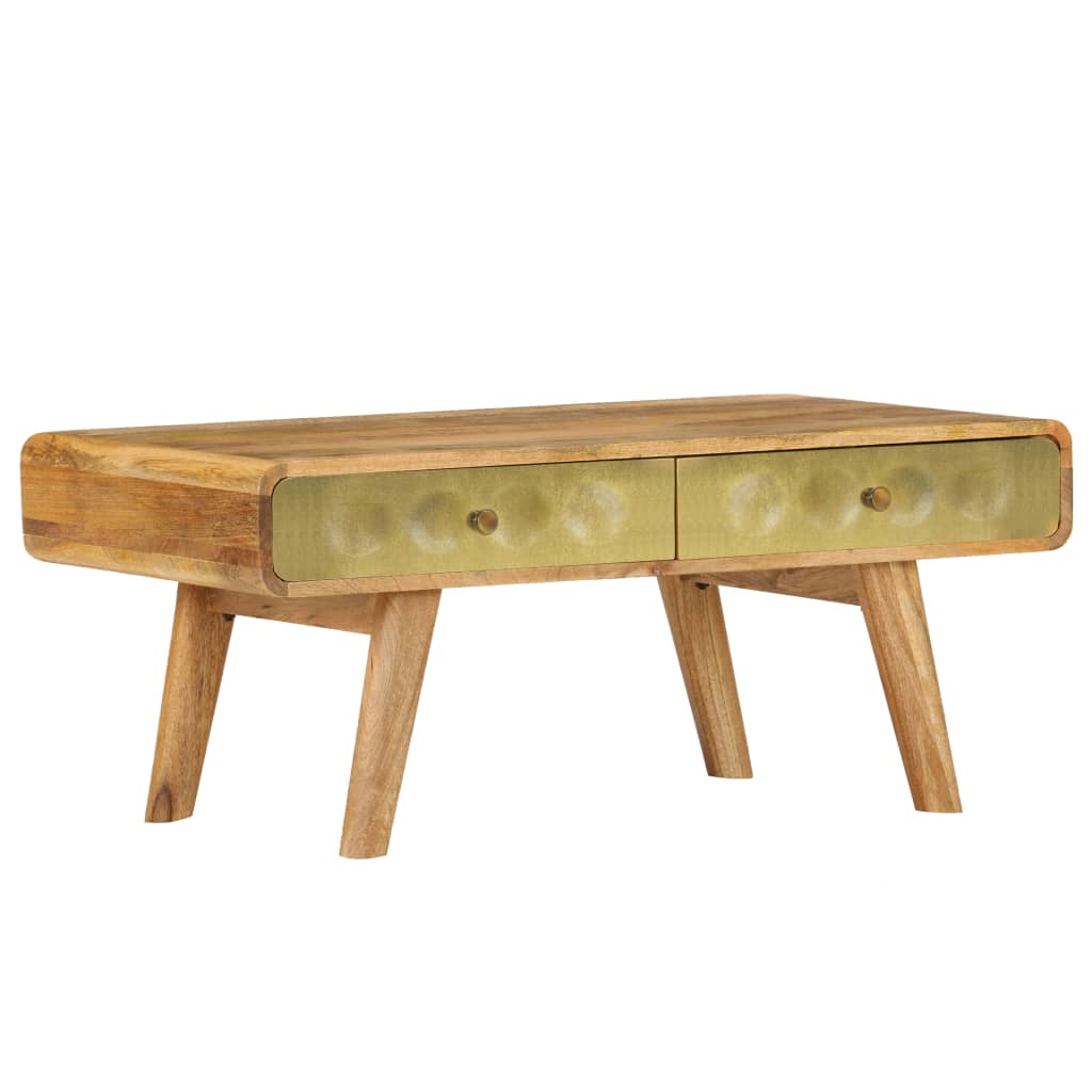 vidaXL Table basse en bois de manguier massif 90x50x40 cm