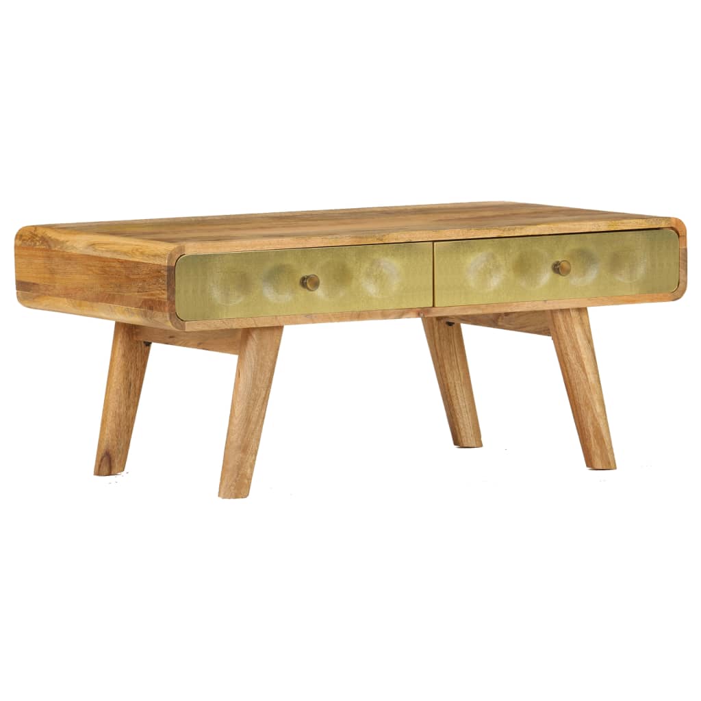 vidaXL Table basse en bois de manguier massif 90x50x40 cm