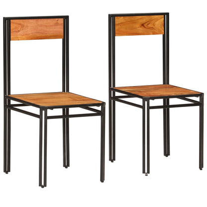 vidaXL Esszimmerstühle 2 Stk. Massivholz Akazie