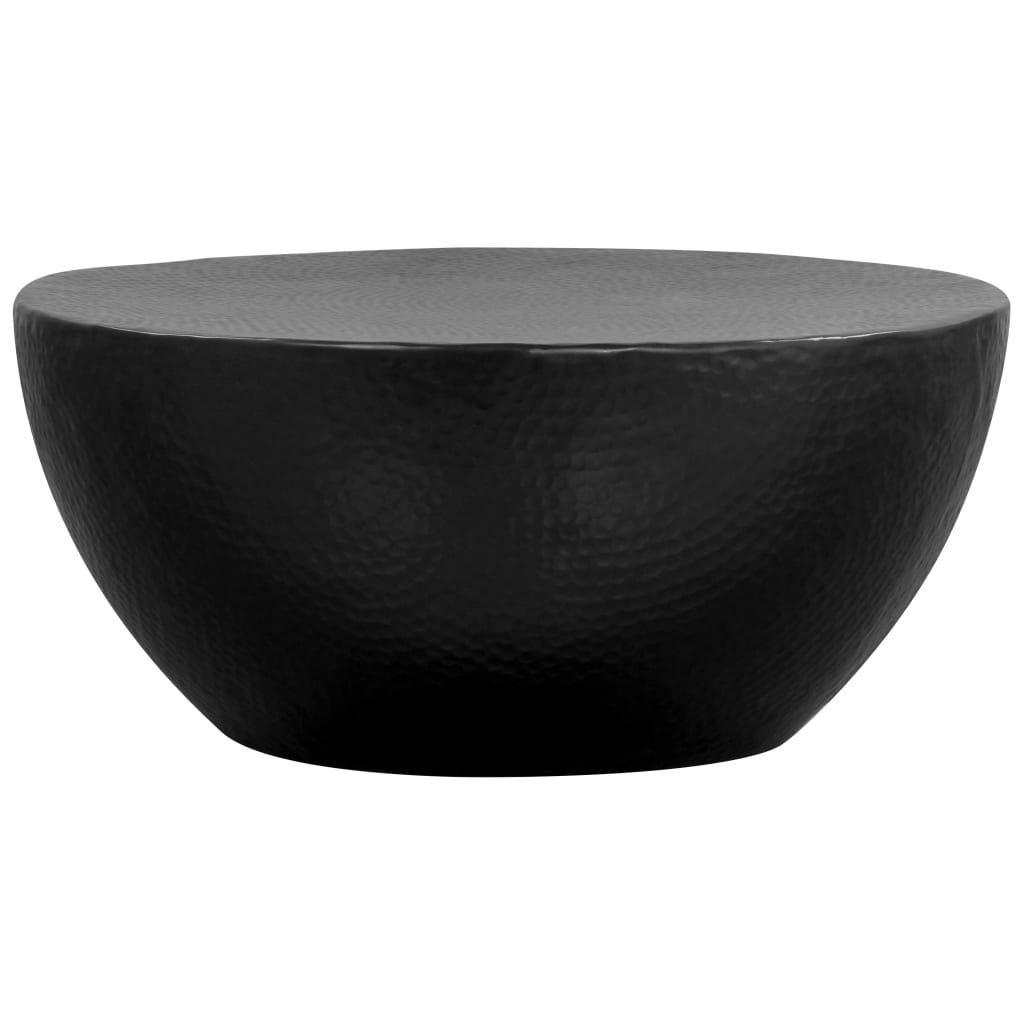 vidaXL Table basse en aluminium martelé 70x30 cm Noir