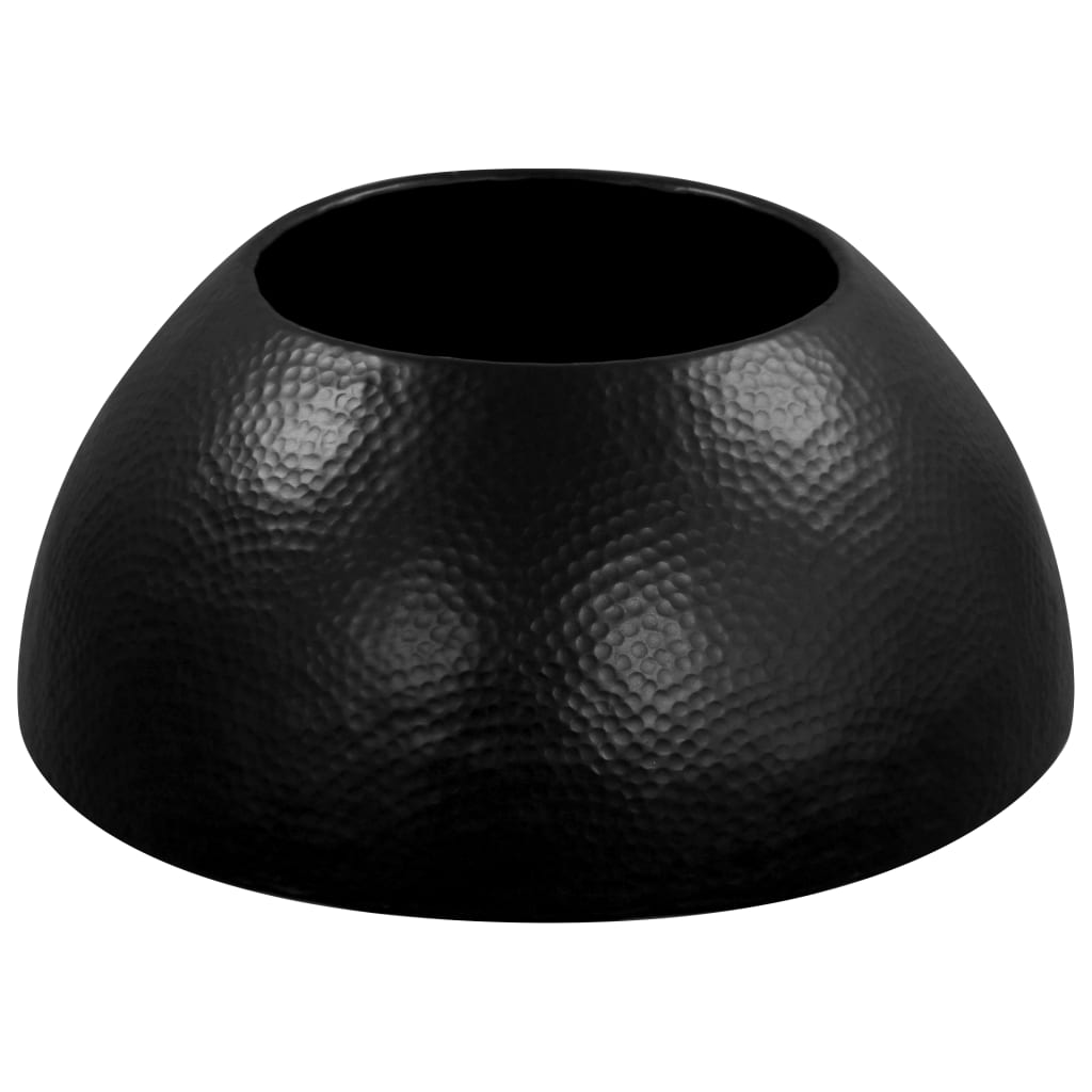 vidaXL Table basse en aluminium martelé 70x30 cm Noir