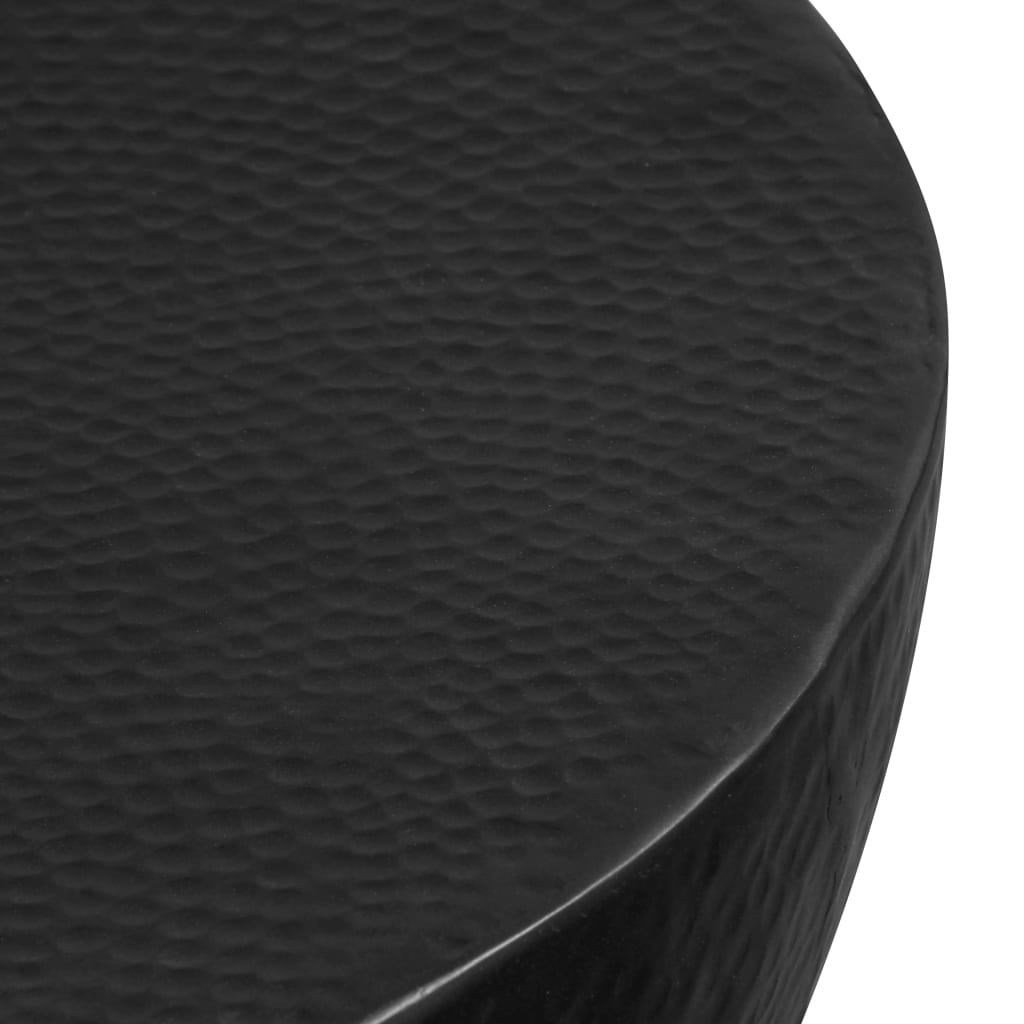 vidaXL Table basse en aluminium martelé 70x30 cm Noir