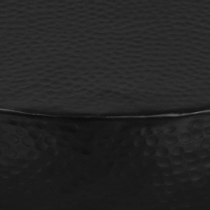 vidaXL Table basse en aluminium martelé 70x30 cm Noir