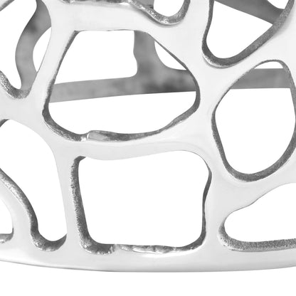 vidaXL Table basse en fonte d'aluminium 70x30 cm argentée