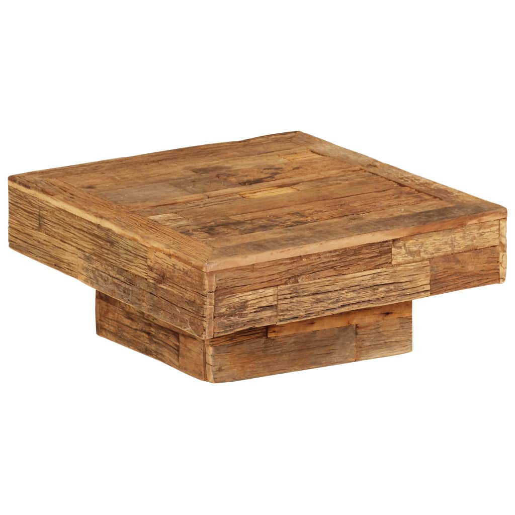 vidaXL Table basse en bois de récupération massif 70x70x30 cm