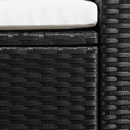 vidaXL 4-tlg. Garten-Lounge-Set Poly Rattan Schwarz und Weiß