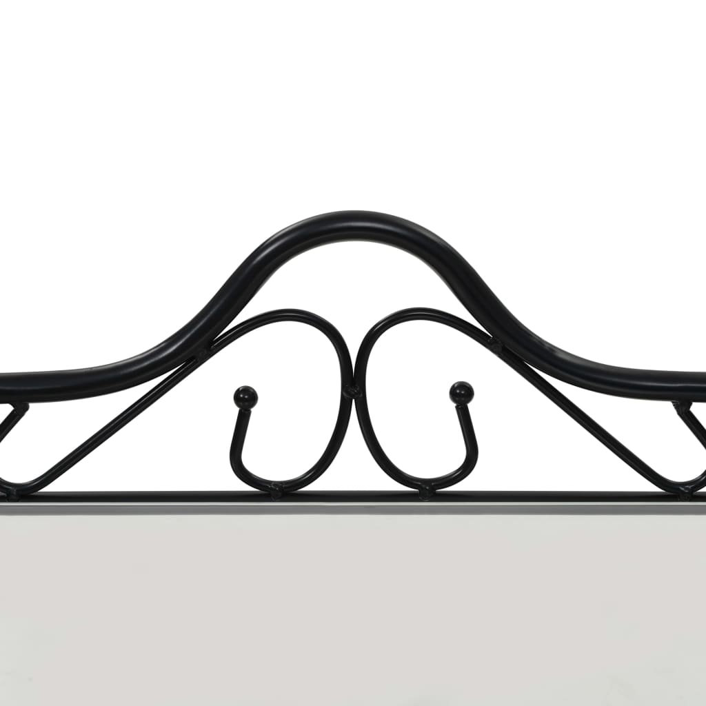 vidaXL Table de chevet acier et verre trempé 45x30,5x60 cm noir