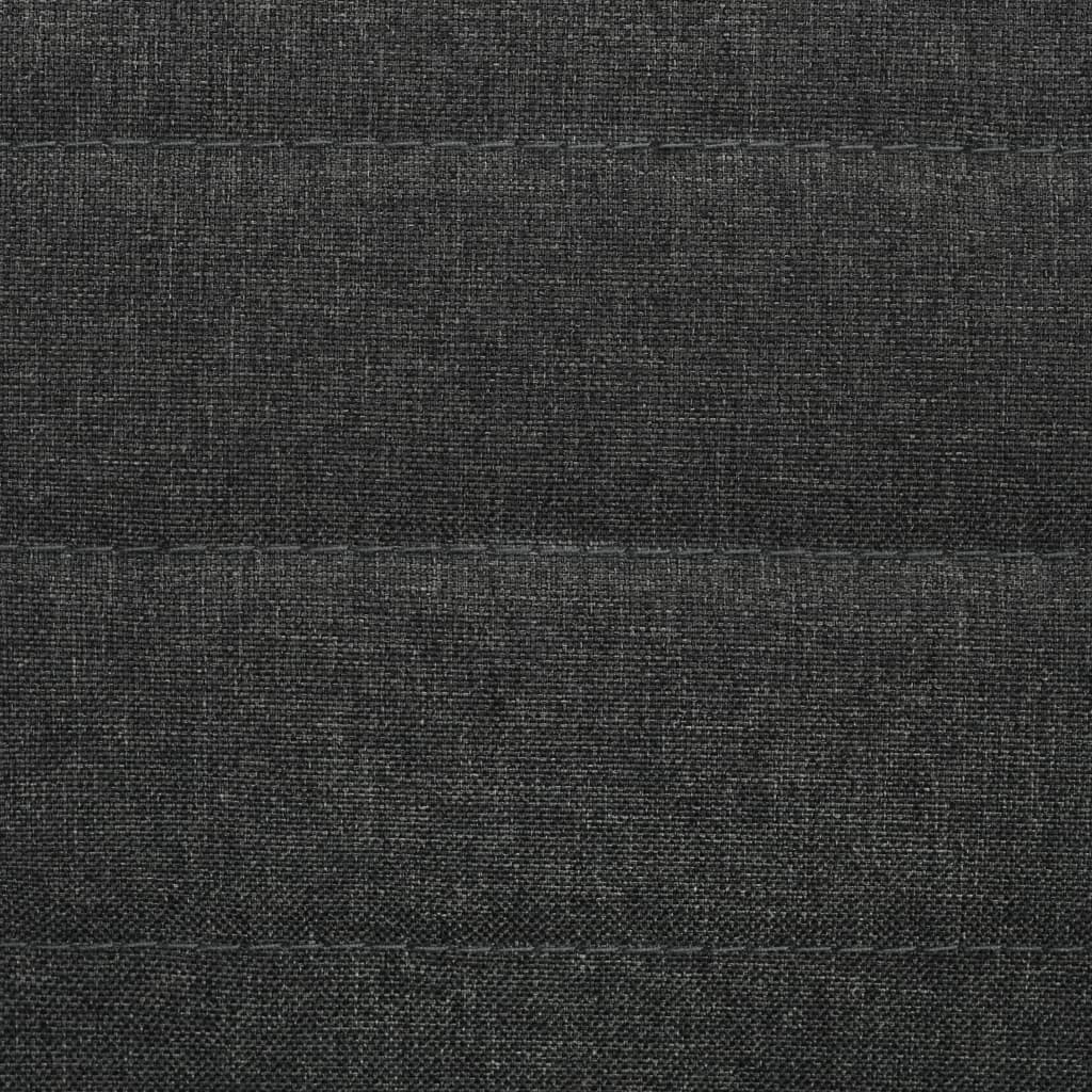 vidaXL Chaises de salle à manger 2 pcs Tissu gris foncé