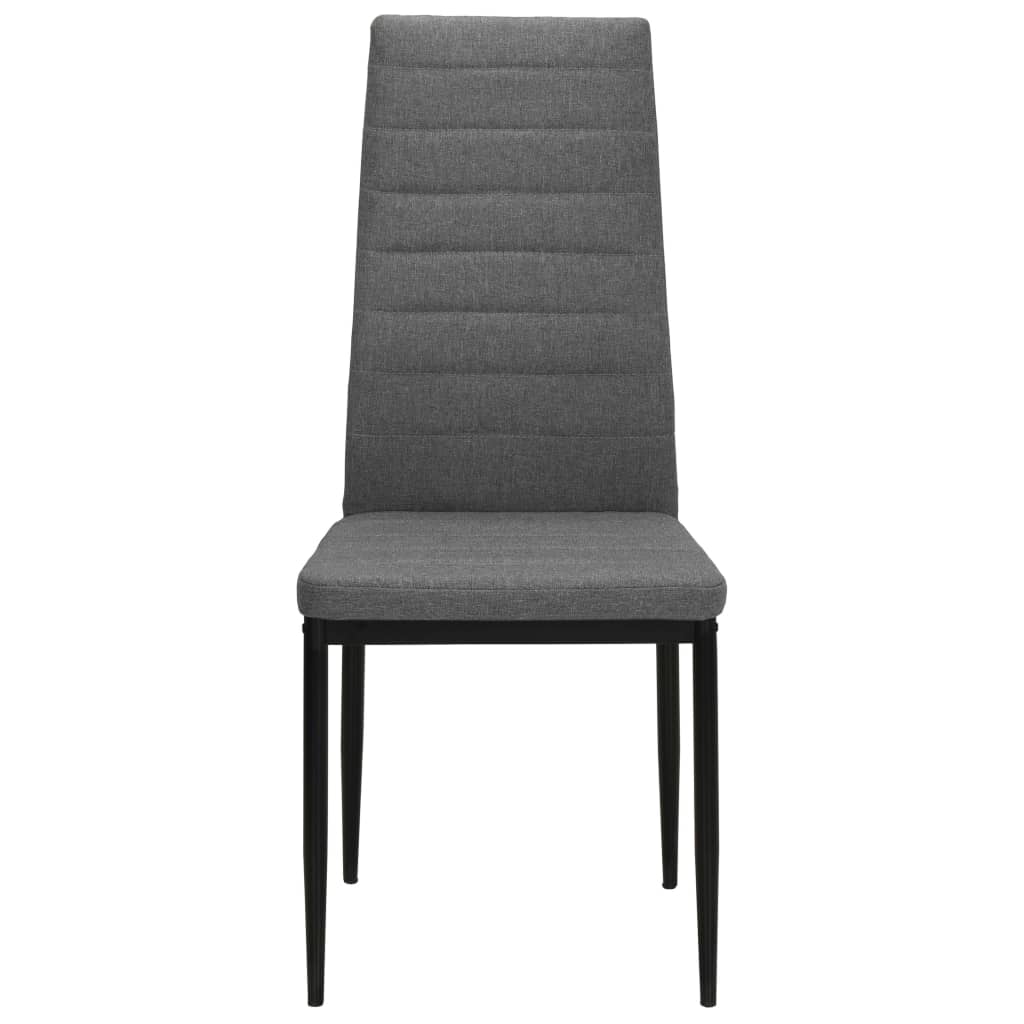 vidaXL Chaises de salle à manger 4 pcs Tissu Gris clair