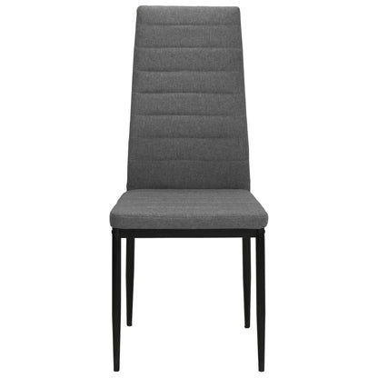 vidaXL Chaises de salle à manger 4 pcs Tissu Gris clair