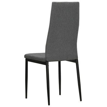 vidaXL Chaises de salle à manger 4 pcs Tissu Gris clair