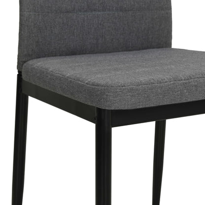 vidaXL Chaises de salle à manger 4 pcs Tissu Gris clair