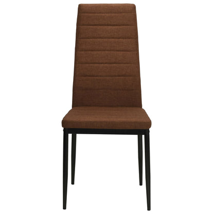 vidaXL Chaises de salle à manger 2 pcs Tissu marron