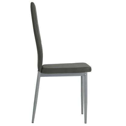 vidaXL Chaises de salle à manger 4 pcs Similicuir gris