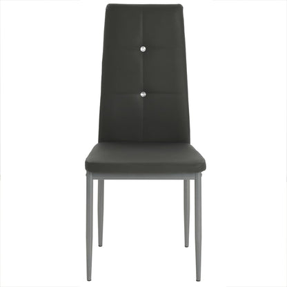 vidaXL Chaises de salle à manger 4 pcs Similicuir gris