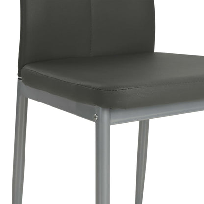 vidaXL Chaises de salle à manger 4 pcs Similicuir gris