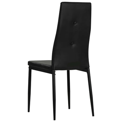 vidaXL Chaises de salle à manger 2 pcs Similicuir Noir