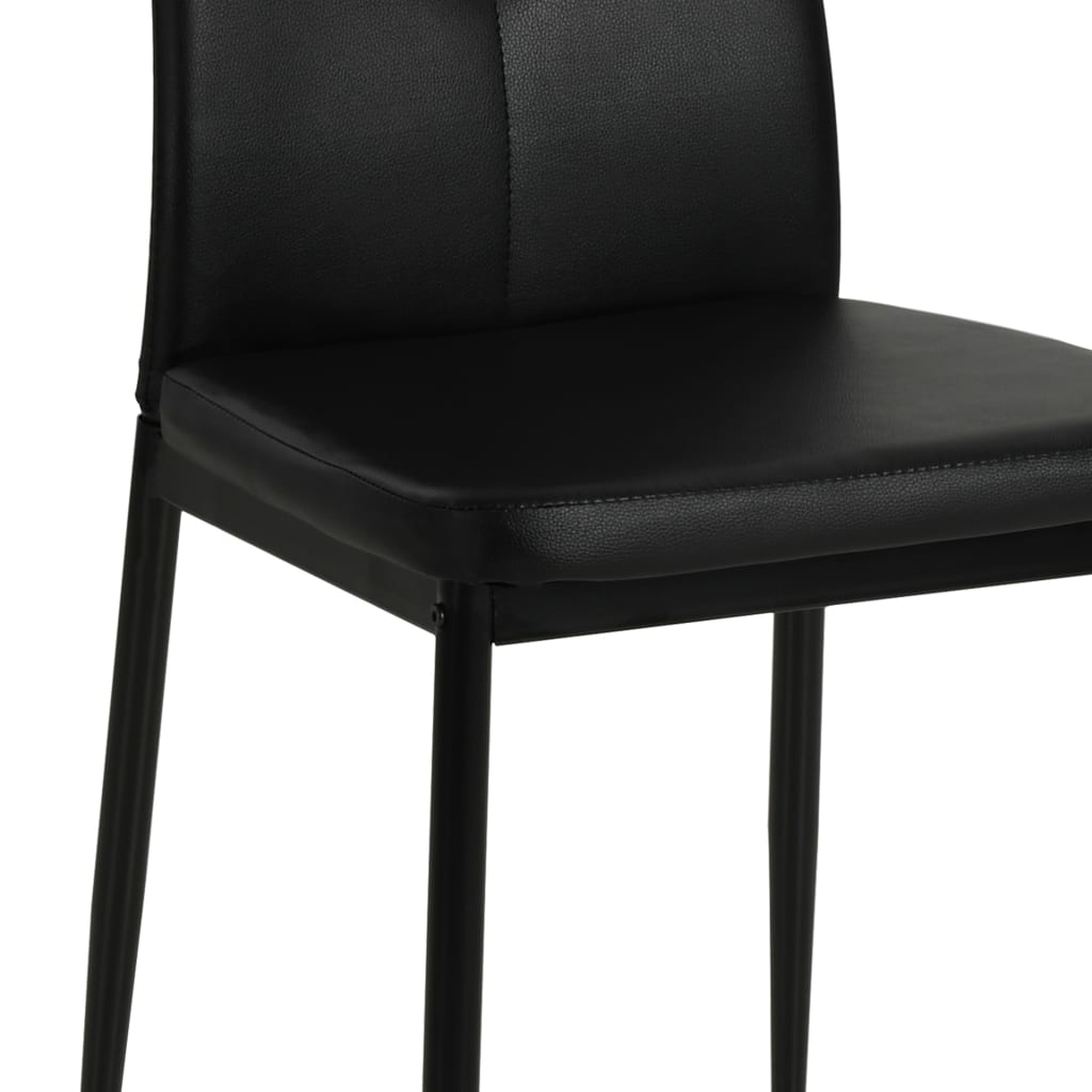 vidaXL Chaises de salle à manger 2 pcs Similicuir Noir