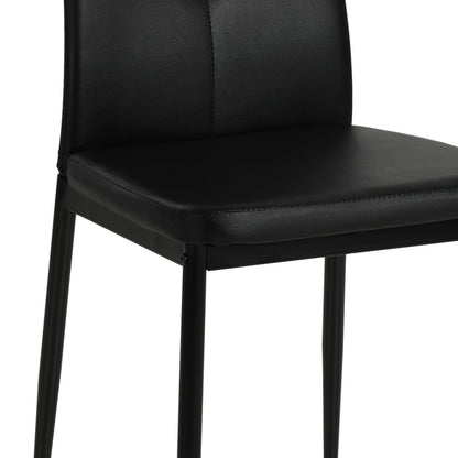 vidaXL Chaises de salle à manger 2 pcs Similicuir Noir