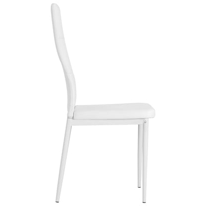 vidaXL Chaises de salle à manger 2 pcs Similicuir blanc