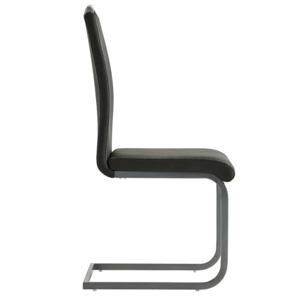 vidaXL Freischwinger 2 Stk. Grau Kunstleder