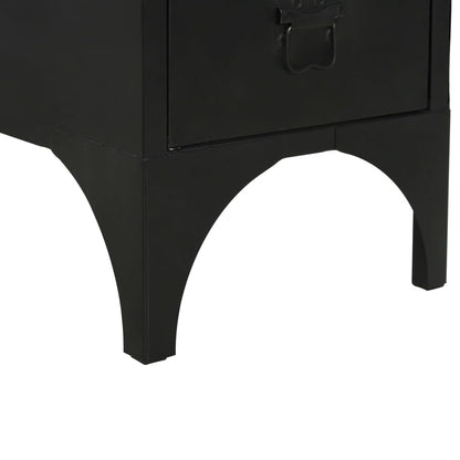 vidaXL Bureau piédestal simple bois massif et acier 100x50x76 cm