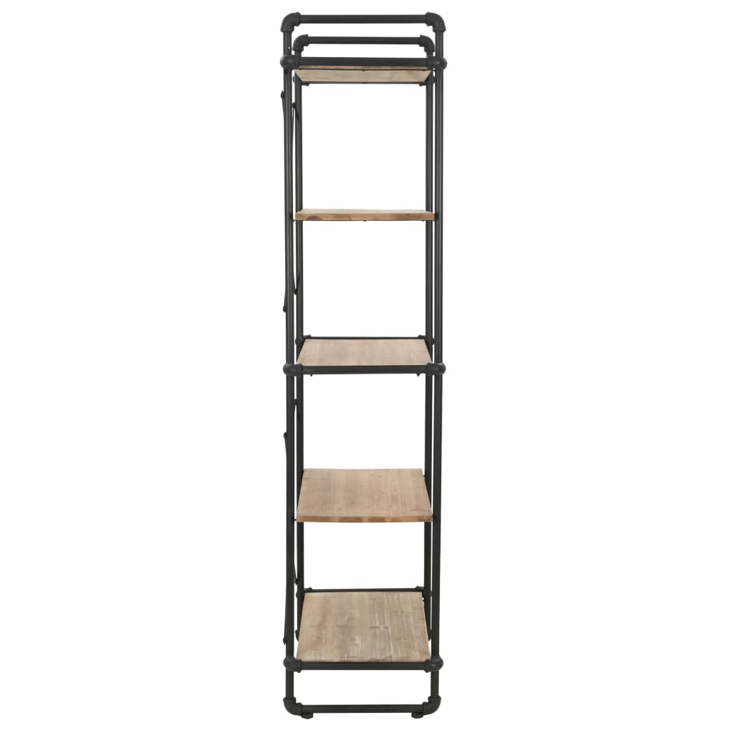 vidaXL Bücherregal Massivholz Tanne und Stahl 80x42x180 cm