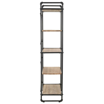 vidaXL Bücherregal Massivholz Tanne und Stahl 80x42x180 cm