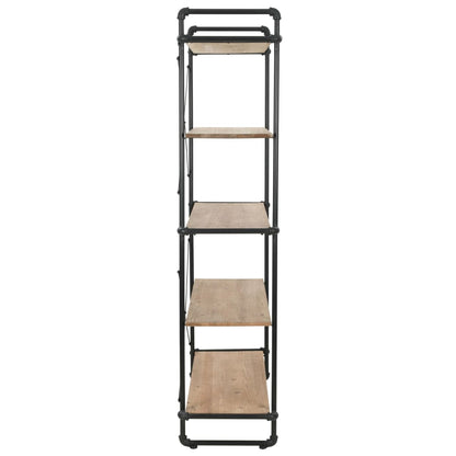 vidaXL Bücherregal Massivholz Tanne und Stahl 120x42x180 cm