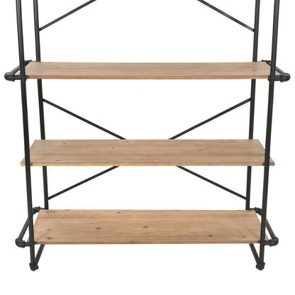vidaXL Bücherregal Massivholz Tanne und Stahl 120x42x180 cm
