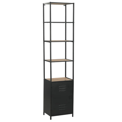 vidaXL Bücherregal Massivholz Tanne und Stahl 40,5x32,5x180 cm