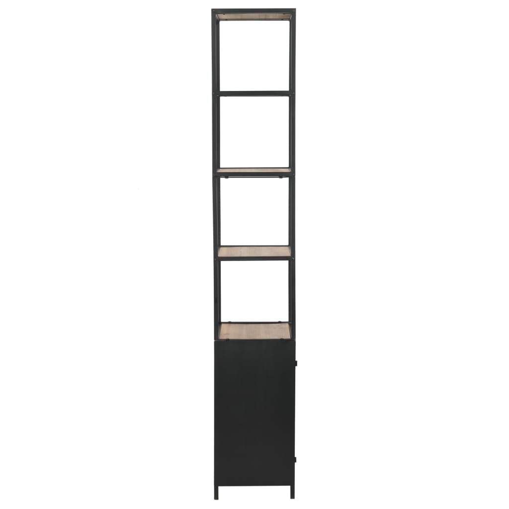 vidaXL Bücherregal Massivholz Tanne und Stahl 40,5x32,5x180 cm