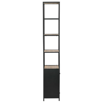 vidaXL Bücherregal Massivholz Tanne und Stahl 40,5x32,5x180 cm