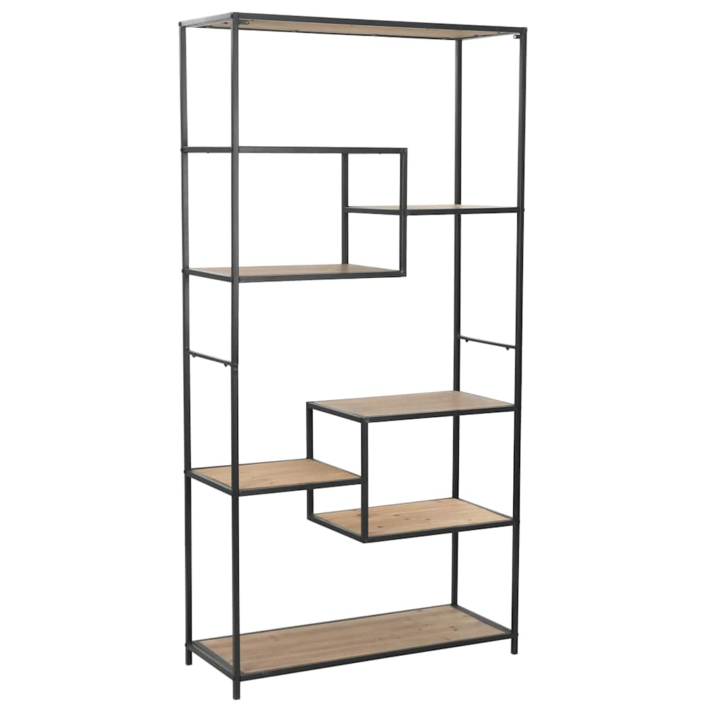 vidaXL Bücherregal Massivholz Tanne und Stahl 90,5x35x180 cm