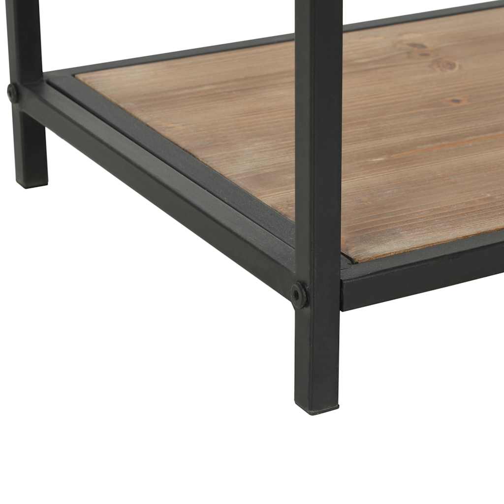 vidaXL Bücherregal Massivholz Tanne und Stahl 90,5x35x180 cm