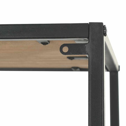 vidaXL Bücherregal Massivholz Tanne und Stahl 90,5x35x180 cm