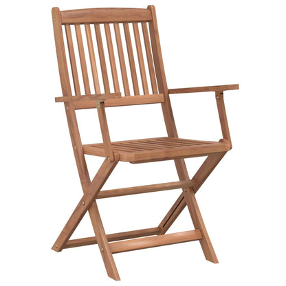 vidaXL Salon de jardin 5 pièces pliant en bois d'acacia massif