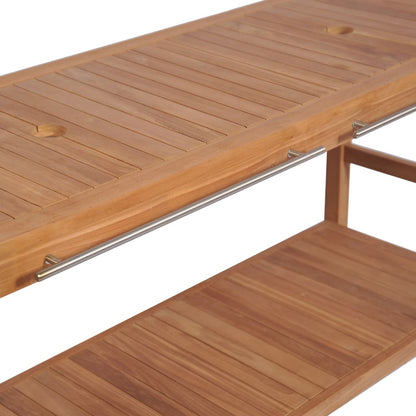 vidaXL Waschtischunterschrank Massivholz Teak 132x45x75 cm